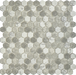 hand-cut 1 inch hexagon recycled glass mosaic tile