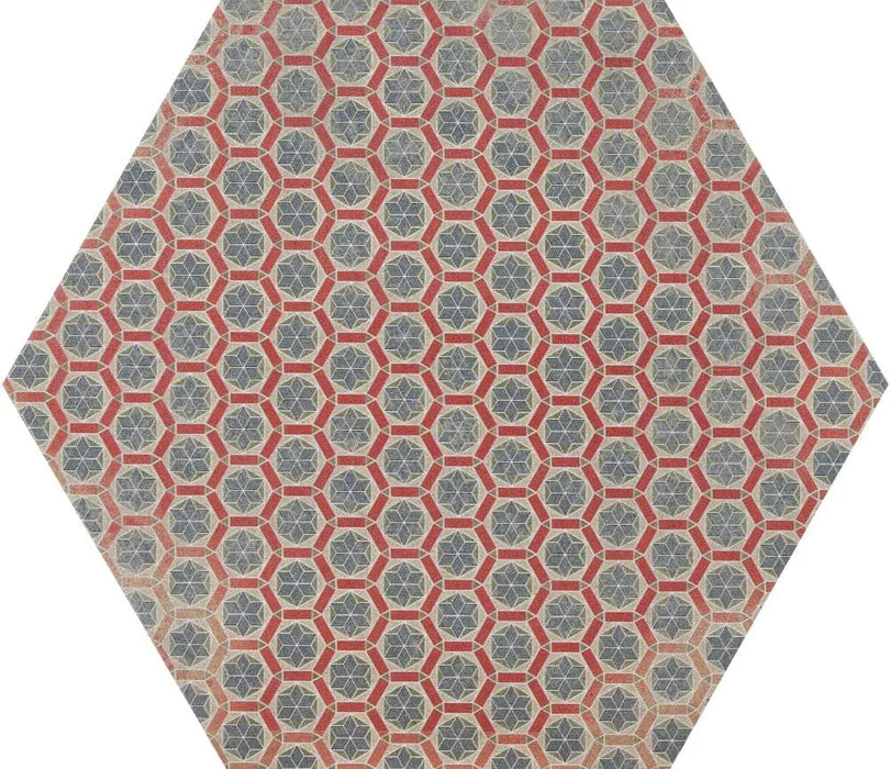 hexagon bloom garden bathroom floor tile