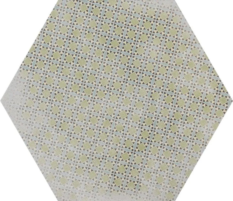 hexagon bloom garden tile porcelain