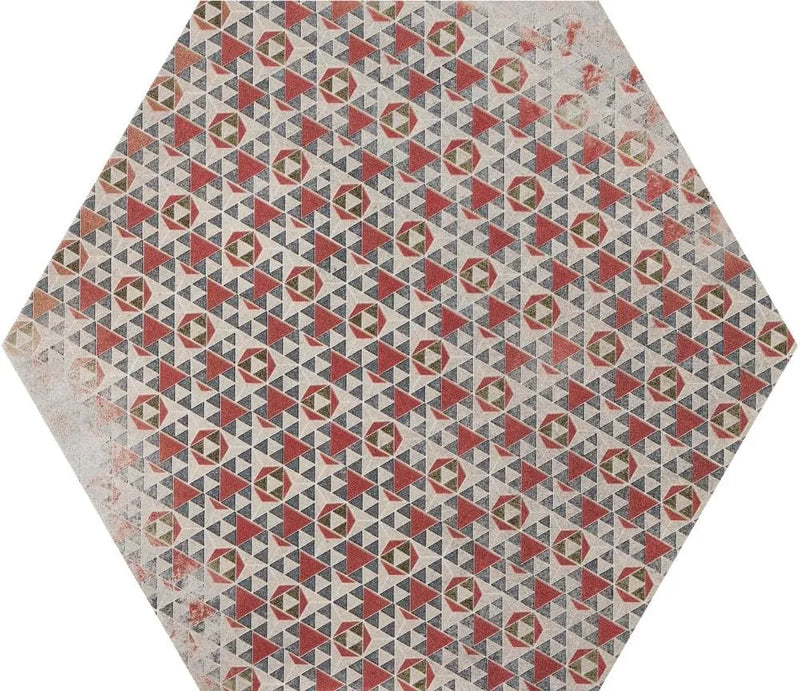 hexagon bloom garden colored motifs matte finish tiles floor