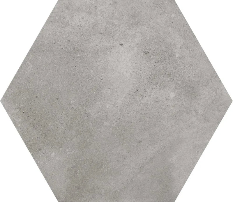 hexagon bloom grey bathroom floor tile