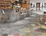 hexagon bloom grey kitchen tiles wall and floor