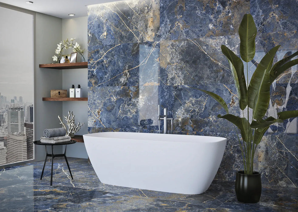 Icaro Blue Pulido Floor and Wall bathroom wall tiles 