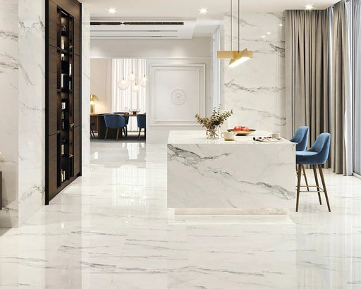 insignia white marble matte 24 inch by 24 inch wall floor tile