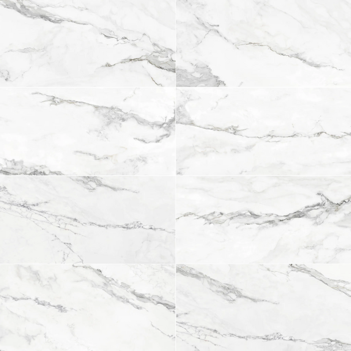 insignia white marble matte finish porcelain grey veins 24 inch by 48 inch tiles