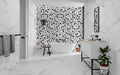 insignia white marble matte finish porcelain grey veins bathroom floor wall tiles