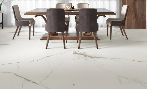 Lance white with veins tiles wall