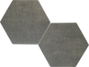 buy shaded Hexagon light grey floor tiles