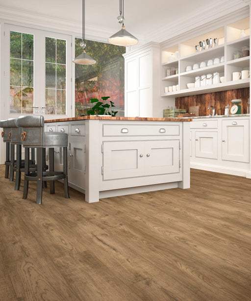 logging camp brown lvp kitchen flooring