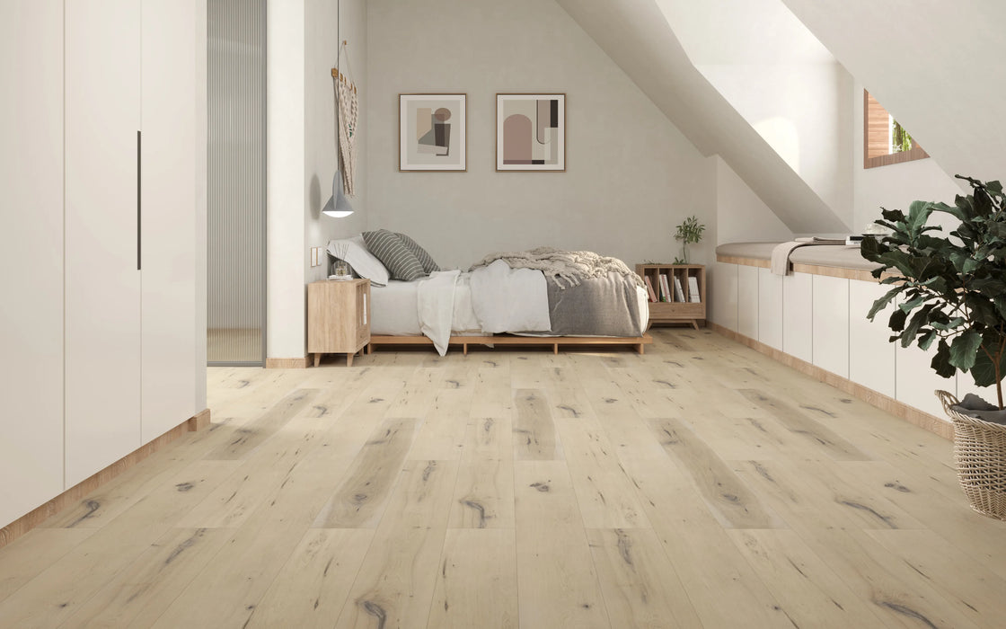 meadowdale light brown lvp flooring bedroom