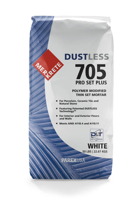 merkrete dustless 705 pro set plus white 50 pound bag