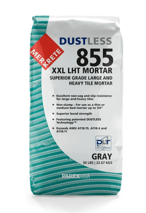 merkrete dustless 855 xxl lht mortar gray 50 pounds