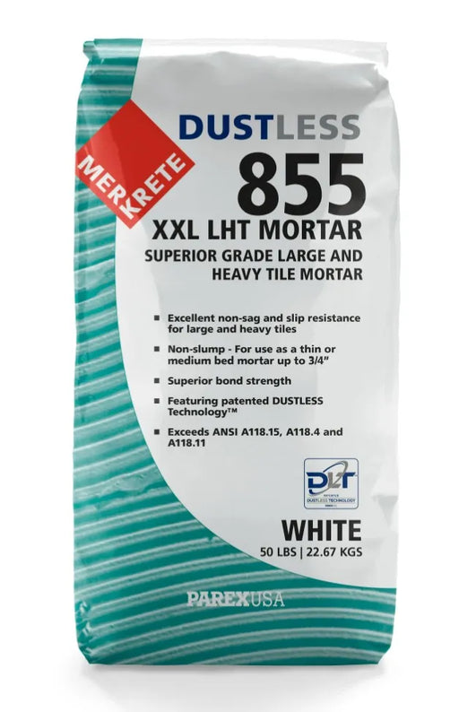 merkrete dustless 855 xxl lht mortar white 50 pounds