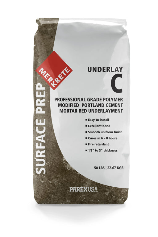 merkrete underlay c surface prep mortar bed underlayment