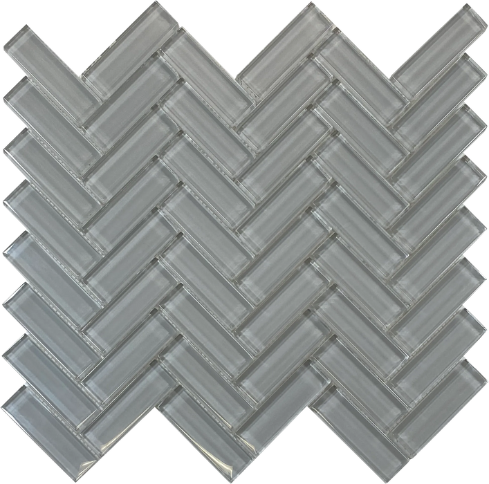 mini glass herringbone stone wall tiles