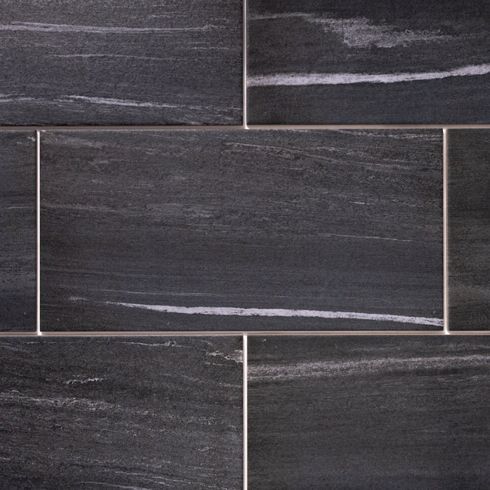 North Black Porcelain floor and wall tile