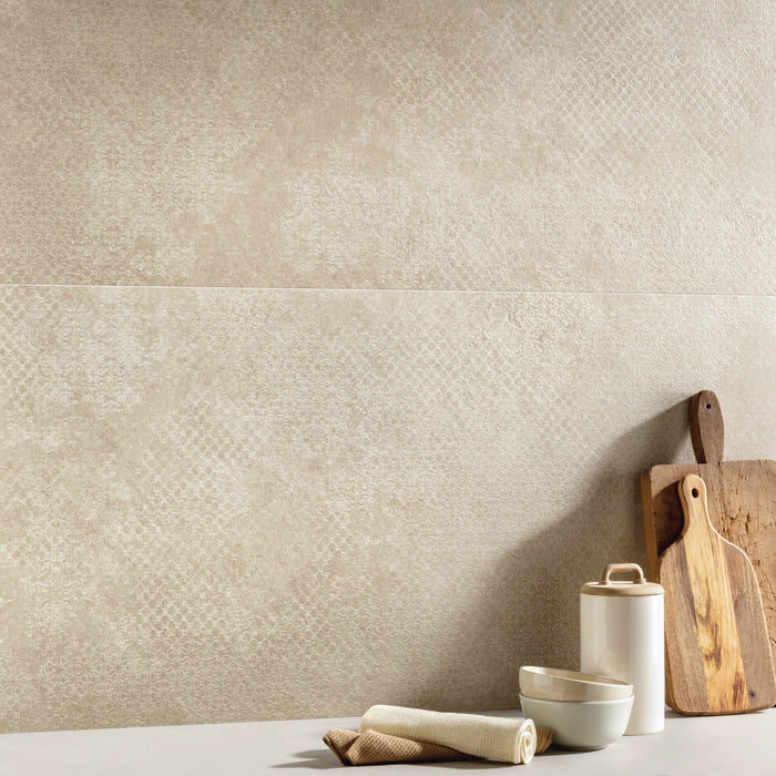 nuances beige lace 24 inch by 48 inch kitchen wall tile