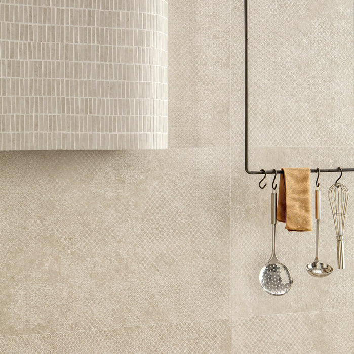 nuances lace beige ceramic kitchen wall tile