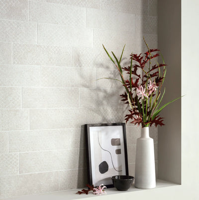 nuances lace white ceramic wall tile