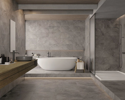 omega graphite porcelain bathroom wall and floor tile