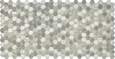 1" Hexagon Recycled Glass Mosaic tiles