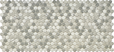 penny round recycled glass mosaic shower wall tiles 