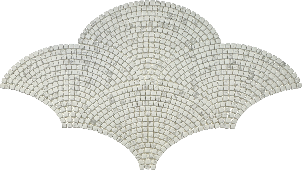 recycled glass fan mosaic light marble colored tile