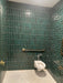 recycled glass fan mosaic light marble floor tile