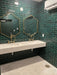 recycled glass fan mosaic public bathroom floor tile