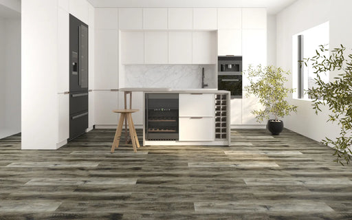 river view dark brown and grey lvp flooring for the kitchen