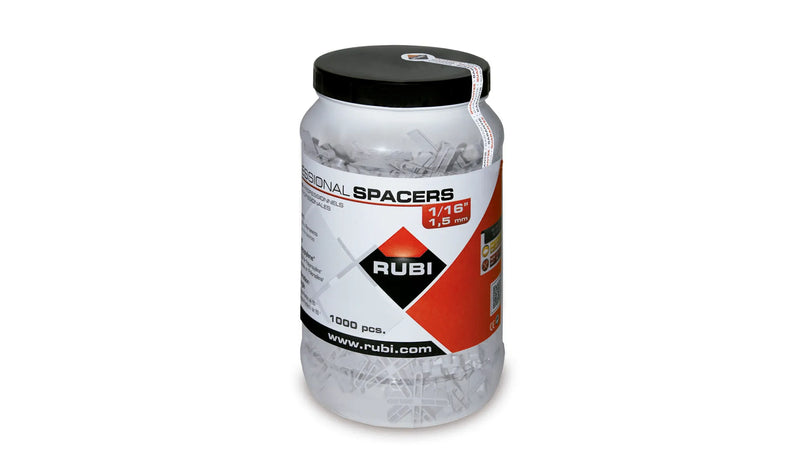 rubi joint spacers 1.5 millimeters 1000 piece jar