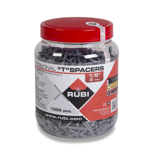 3 mm rubi t-joint tile spacer in 1000 piece jar