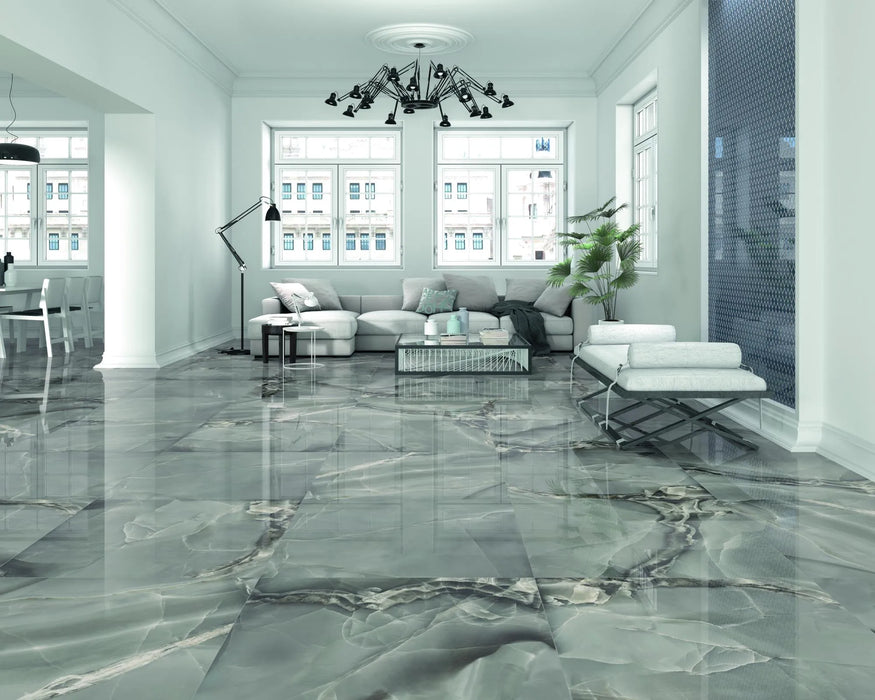 selene dark porcelain marble effect living room tile
