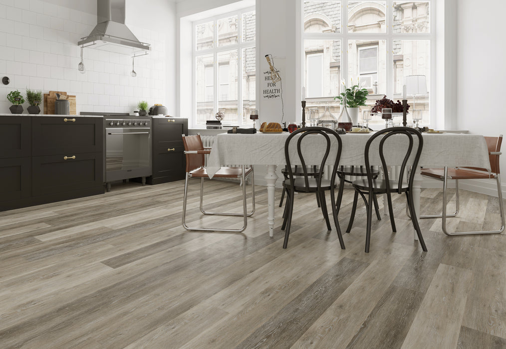shades of grey luxury vinyl plank flooring kitchen