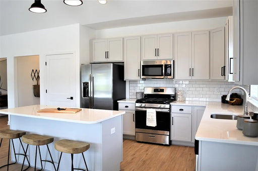 Soft White Subway kitchen white wall tiles