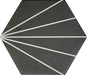 spring hexagon black porcelain floor tiles