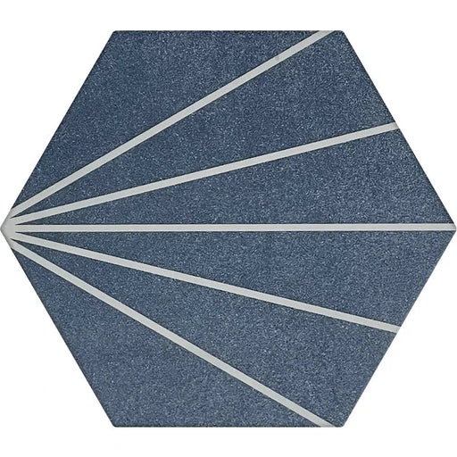 Spring hexagon denim porcelain tile