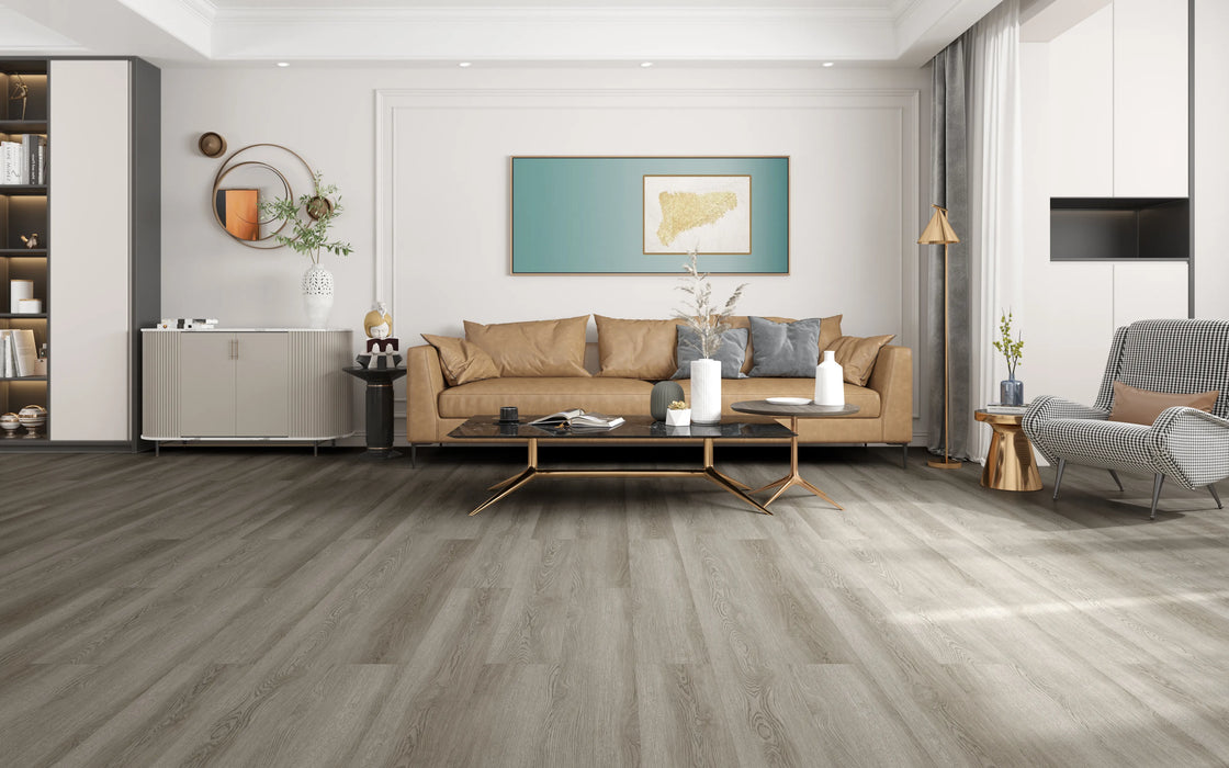sterling oak grey luxury vinyl plank flooring living room