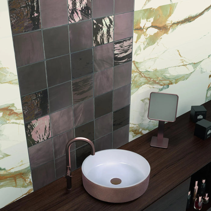 tabarca copper matte ceramic bathroom wall tile