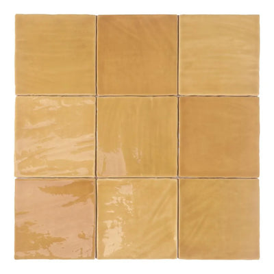 tabarca miel yellow beige ceramic wall tile