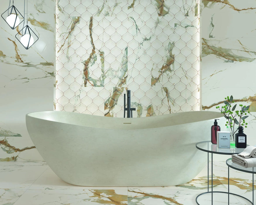 theia ceramic marble effect bathroom tiles