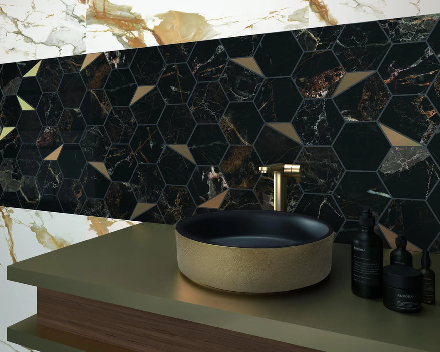 theia ceramic marble effect bathroom wall tiles