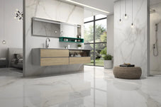 tholos white polished porcelain bathroom tile