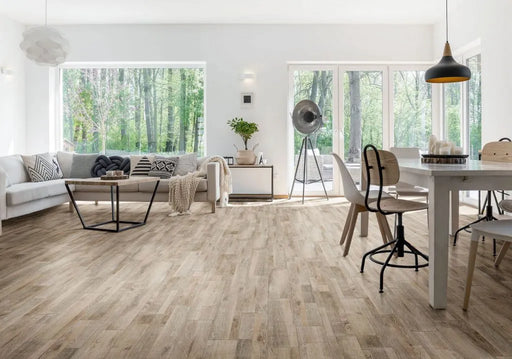 tiama arce wood look porcelain kitchen floor tiles