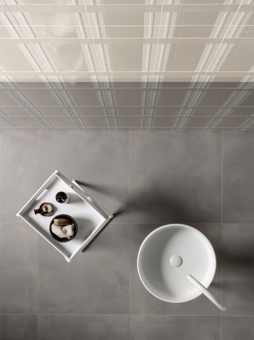trax soft ash 18 inch by 36 inch bathroom floor porcelain tile