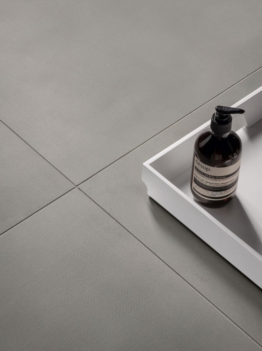 trax soft ash bathroom floor porcelain tile