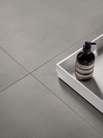 trax soft ash bathroom floor tile