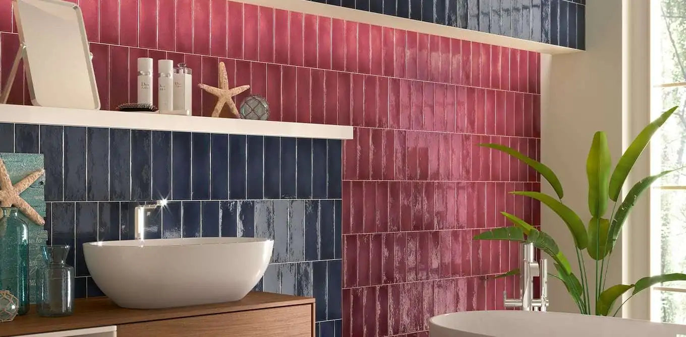 vermont ceramic blue navy bathroom wall tile