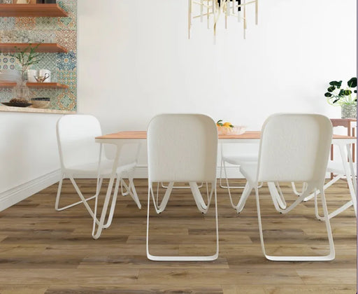 vintage hickory brown lvp flooring dining room