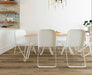vintage hickory brown lvp flooring dining room